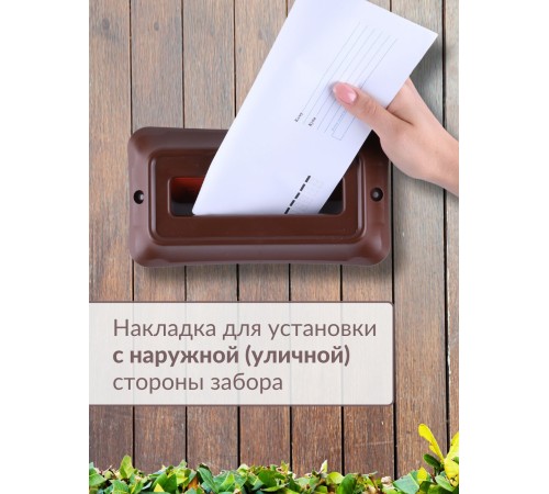 Ящик почтовый внутренний с пластиковой накладкой