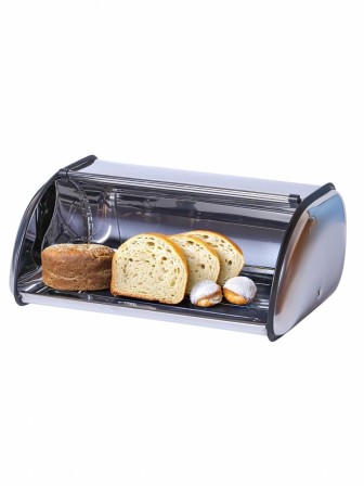 Хлебница с крышкой нержавеющая сталь Mallony Grano зеркальная