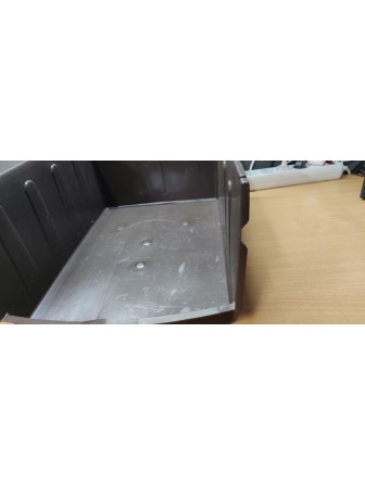 Уценка 22-2935 Комод пластиковый VIOLET Плетенка 035401, 4 секции, бежевый/коричневый