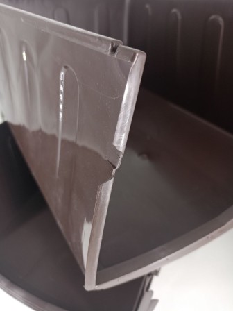 Уценка 22-2935 Комод пластиковый VIOLET Плетенка 035401, 4 секции, бежевый/коричневый