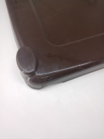 Уценка 23-0405 Комод пластиковый VIOLET Элегант 035272, 4 секции, темный 