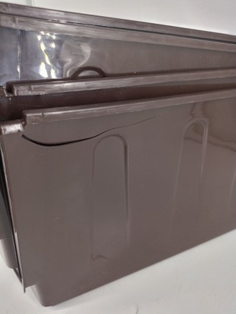 Уценка 23-0405 Комод пластиковый VIOLET Элегант 035272, 4 секции, темный 