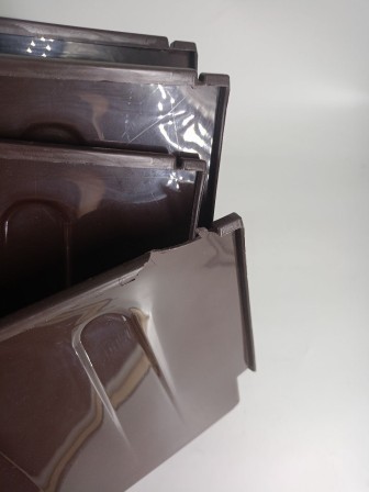 Уценка 23-0405 Комод пластиковый VIOLET Элегант 035272, 4 секции, темный 