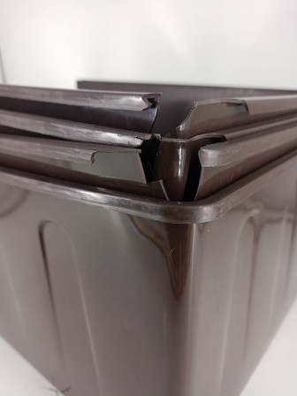 Уценка 23-0405 Комод пластиковый VIOLET Элегант 035272, 4 секции, темный 