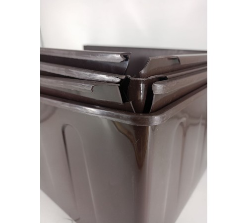 Уценка 23-0405 Комод пластиковый VIOLET Элегант 035272, 4 секции, темный 