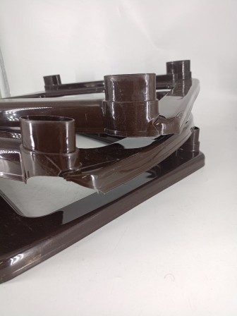 Уценка 23-0405 Комод пластиковый VIOLET Элегант 035272, 4 секции, темный 