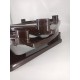 Уценка 23-0405 Комод пластиковый VIOLET Элегант 035272, 4 секции, темный 