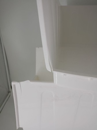 Уценка 23-1373 Комод пластиковый VIOLET Ажур 035326, 3 секции, белый