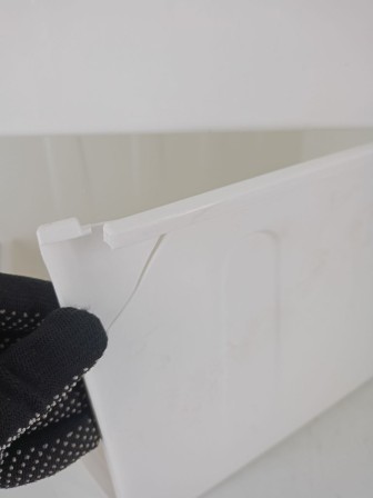 Уценка 23-1373 Комод пластиковый VIOLET Ажур 035326, 3 секции, белый