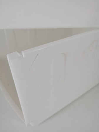 Уценка 23-1373 Комод пластиковый VIOLET Ажур 035326, 3 секции, белый