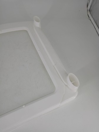 Уценка 23-1373 Комод пластиковый VIOLET Ажур 035326, 3 секции, белый