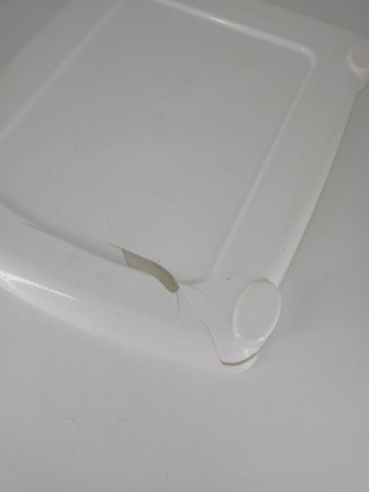 Уценка 23-1373 Комод пластиковый VIOLET Ажур 035326, 3 секции, белый