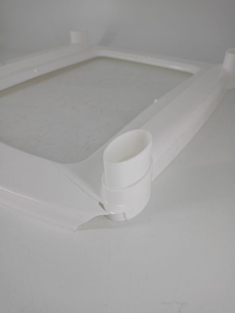 Уценка 23-1373 Комод пластиковый VIOLET Ажур 035326, 3 секции, белый