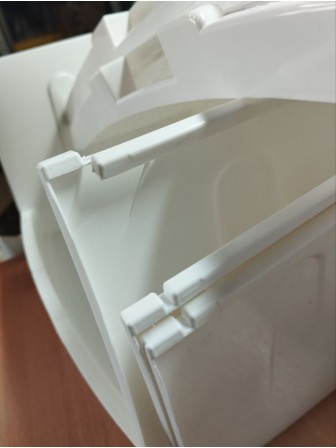 Уценка 23-1373 Комод пластиковый VIOLET Ажур 035326, 3 секции, белый