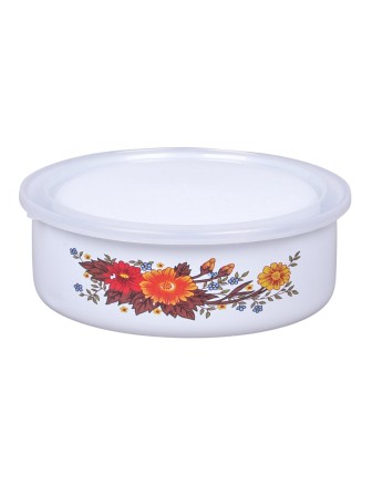 Миски эмалированные с крышками набор 3 шт. MALLONY FAMILIA 600/ 850/ 1250 мл