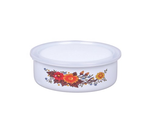 Миски эмалированные с крышками набор 3 шт. MALLONY FAMILIA 600/ 850/ 1250 мл