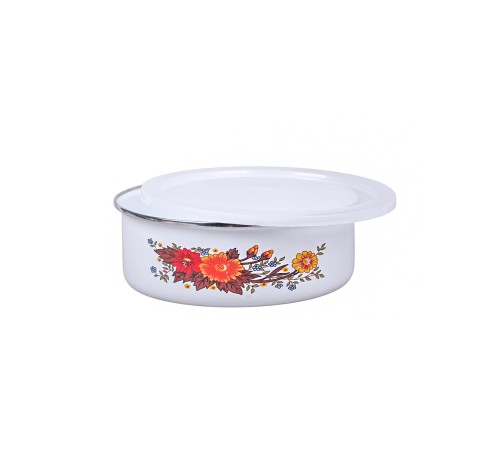Миски эмалированные с крышками набор 3 шт. MALLONY FAMILIA 600/ 850/ 1250 мл