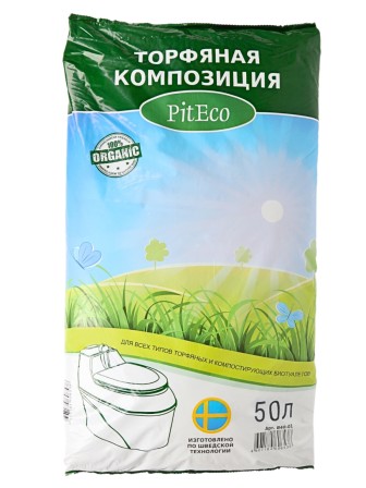 Торфяная композиция для биотуалетов Piteco 50 л