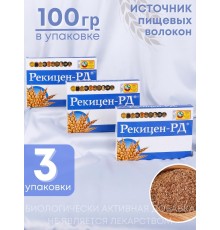 БАД Рекицен-РД 100 г общеукрепляющее средство, для очищения, клетчатка, набор 3 упаковки