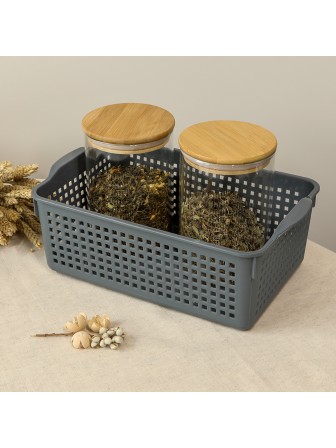 Корзинка органайзер для хранения 3,8 л Лофт VIOLET 295х185х105 мм серый