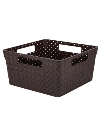 Коробка для хранения квадратная 11 л "Береста" 29х29х15 см, цвет венге