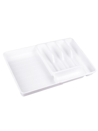 Лоток для столовых приборов раздвижной Violet белый