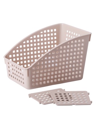 Органайзер для хранения со съемными перегородками VIOLET Лофт широкий 18х13,5х12 см, цвет латте