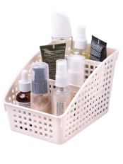 Органайзер для хранения со съемными перегородками VIOLET Лофт широкий 18х13,5х12 см, слоновая кость