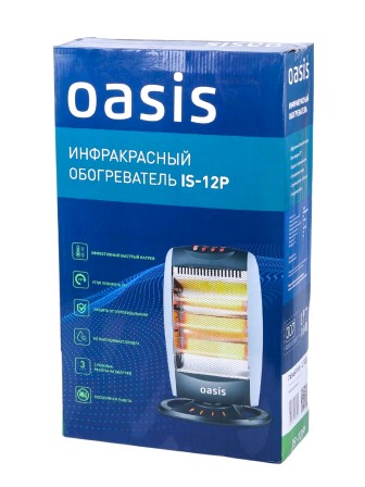 Инфракрасный обогреватель для дома Oasis IS-12P 1.2 кВт, поворотное основание