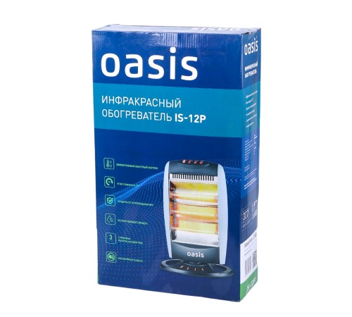 Инфракрасный обогреватель для дома Oasis IS-12P 1.2 кВт, поворотное основание