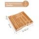 Лоток для столовых приборов раздвижной Mallony BAMBOO деревянный, 36х26(38)х5,5 см