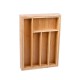 Лоток для столовых приборов раздвижной Mallony BAMBOO деревянный, 36х26(38)х5,5 см