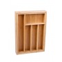 Лоток для столовых приборов раздвижной Mallony BAMBOO деревянный, 36х26(38)х5,5 см