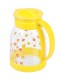 Кувшин для воды 1,8 л MALLONY BROCCA-1800 с крышкой, жаропрочное стекло, желтый в цветочек