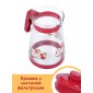 Кувшин для воды стеклянный 2,5 л Mallony Pentola-2500 красный, жаропрочное стекло