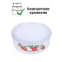Миски эмалированные с крышками набор 3 шт. MALLONY FAMILIA "Овощи", 600/ 850/ 1250 мл
