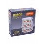 Миски эмалированные с крышками набор 3 шт. MALLONY FAMILIA "Овощи", 600/ 850/ 1250 мл