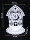 Подсвечник металлический белый "Домик с часами" Омский свечной, 13.5х10 см