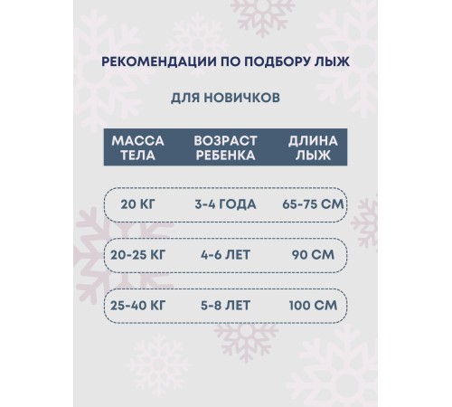 Лыжи детские Лыжики Пыжики Пингвинята 75см, с палками 75см