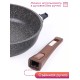 Сковорода Premium (mokko)  с026902 26см,съемн.ручка,стек.крышка