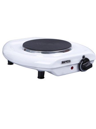 Плитка электрическая Мечта 112Ч белая (настольная, чугун, 1 конф ЭПЧ-1конф, 1 кВт)