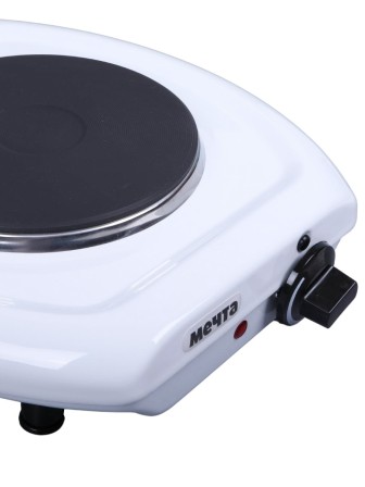 Плитка электрическая Мечта 112Ч белая (настольная, чугун, 1 конф ЭПЧ-1конф, 1 кВт)