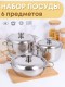 Набор посуды из нержавеющей стали Амет 6 предметов исполнение 1