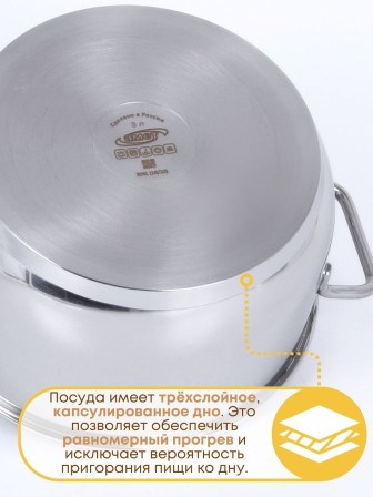 Набор посуды из нержавеющей стали Амет 6 предметов исполнение 1