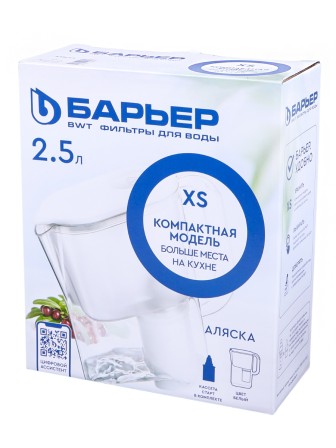 Кувшин Барьер СТАЙЛ XS Аляска белый 2,5/1л