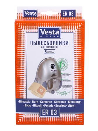 К-т пылесборников VESTA ER 03 5 шт. бумаж.