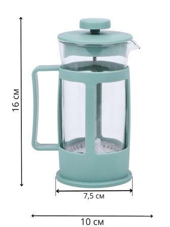 Френч-пресс 350 мл для чая и кофе MALLONY VARIATO зеленый