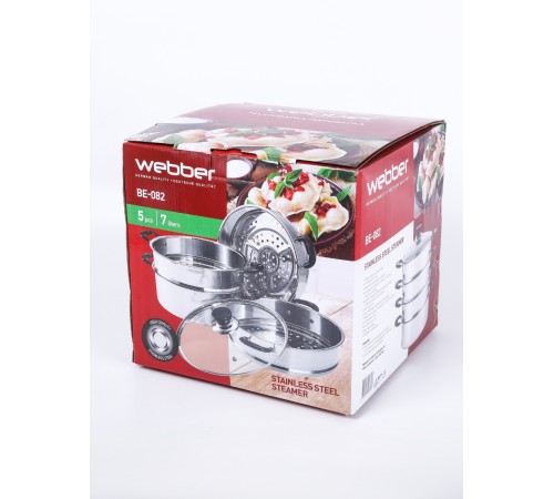 Мантоварка WEBBER BE-082 7л, нерж, d24см Мантоварка WEBBER BE-082 7л, нерж, d24см