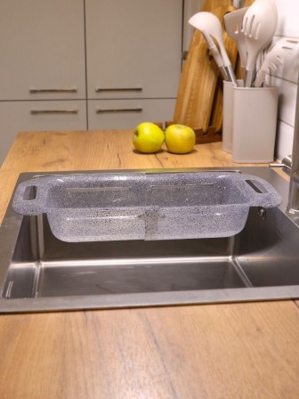 Дуршлаг Bergamo раздвижной (гранит св.серый ) 221151321/02