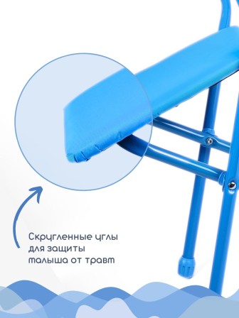 Стул детский Ника СТУ3/9 "Синий однотонный" (Синий каркас, синие сидушка и спинка)